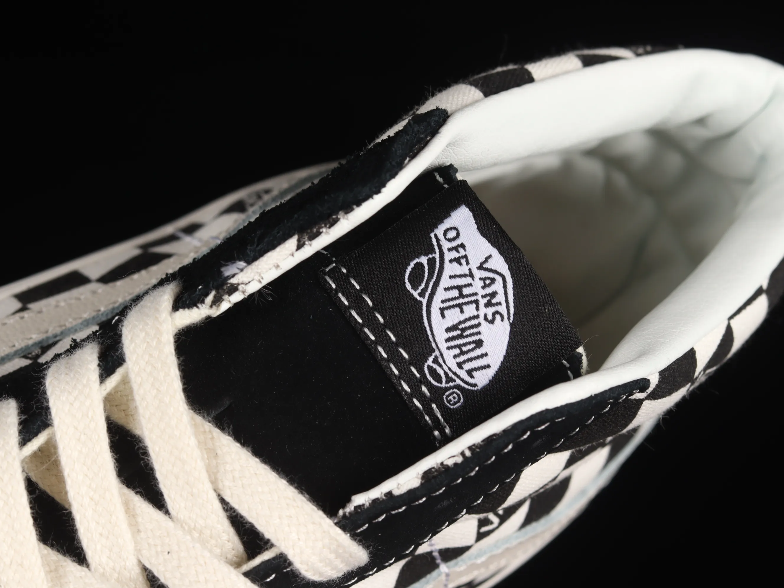 All categories Vans Vans series Vans Mid Vans China Vans Sk8-Mid Vans official black and white checkerboard Chinese casual sneakers VN0A391FJB2